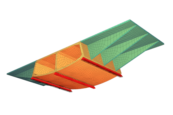Shell Model of a Spine Wing Segment