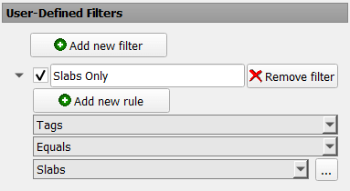 SOFiSTiK User Defined Filter