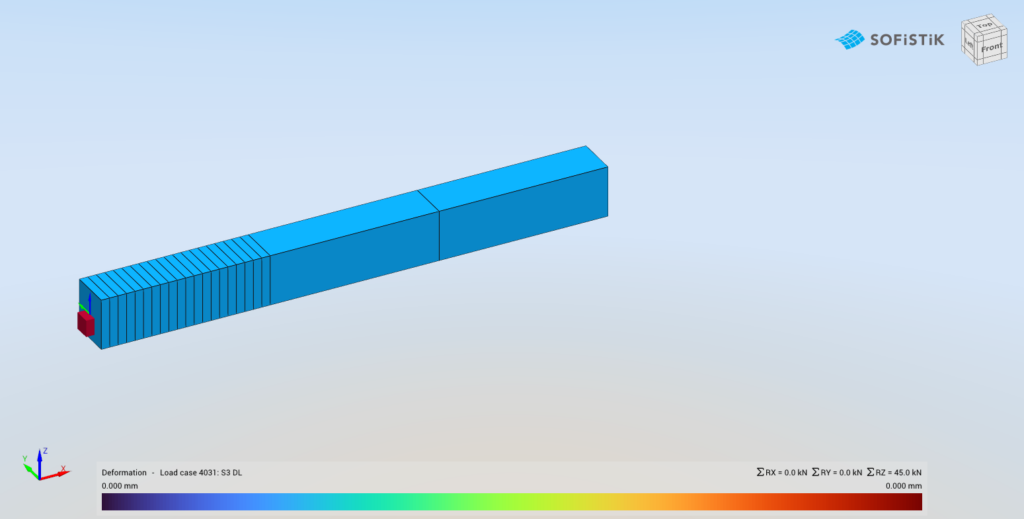 Stage 31 — Self-weight of Segment 3 (Opening Stage)
